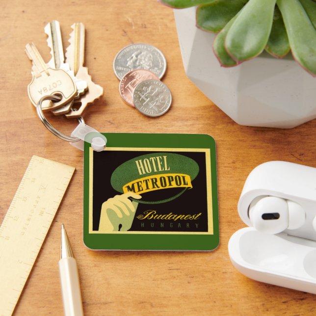 Hotel Metropol Budapest Hungary Bellhop Hat Key Ring (Desk)