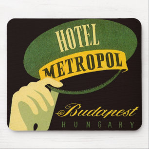 Hotel Metropol Budapest Hungary Bellhop Hat Mouse Pad