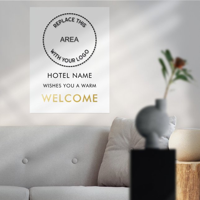 Hotel Name Logo Welcome Luury Real Foil Prints (Creator Uploaded)