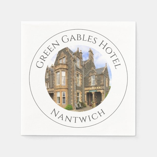 Hotel Name Plus Hotel Photo on Napkin (Front)