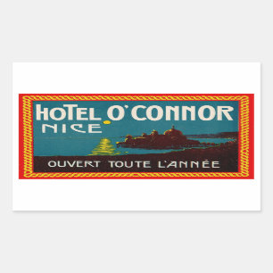 Hotel O'Connor (Nice France) Rectangular Sticker
