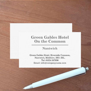 Hotel or Accommodation Business Card