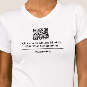 Hotel or Restaurant Shirt with QR Code T-Shirt
