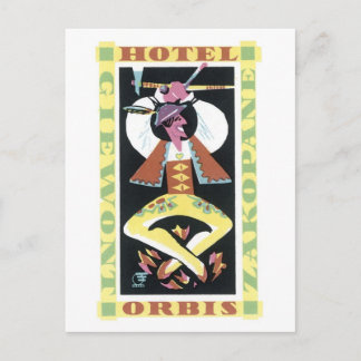 Hotel Orbis Travel Poster Postcard