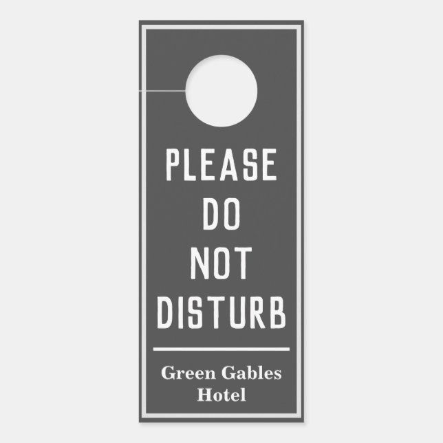 Hotel Please Do Not Disturb Door Hanger (Front)