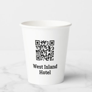 Hotel QR Code Design Paper Cups