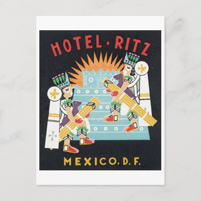 Hotel Ritz Mexico, D.F. Postcard (Front)