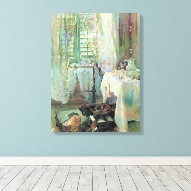 Hotel Room by John Singer Sargent Canvas Print (Insitu(Wood Floor))
