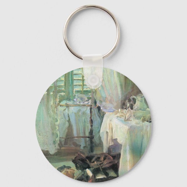 Hotel Room by John Singer Sargent Key Ring (Front)