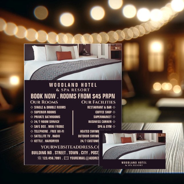Hotel Room, Hotel Accommodation Advertising Flyer (Creator Uploaded)