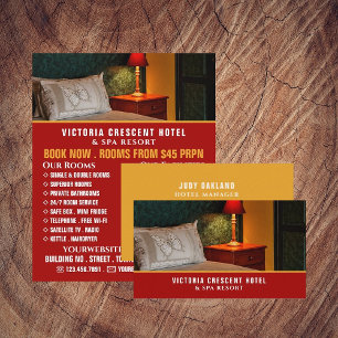 Hotel Room, Hotel Accommodation Business Card