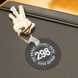 Hotel Room Key Fob with Room Number<br><div class="desc">Key Fob for a Hotel. Hotel Keychain with Room Number. Guest House Keyring with hotel room number. Hotel room key chain. The number of the hotel room printed on a Keyring. Grey colour.</div>