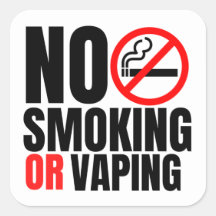 Hotel room no smoking sign