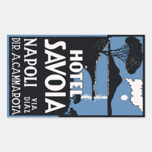 Hotel Savoia (Napoli - Italy) Vector format Rectangular Sticker