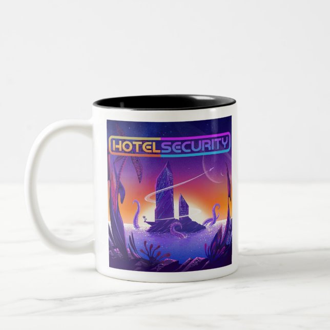Hotel Security Album Cover Two-Tone Coffee Mug (Left)