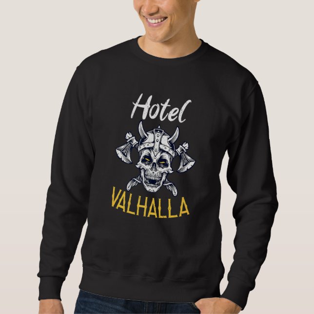 Hotel Valhalla Odin Nordic Viking Sweatshirt (Front)