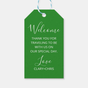 Hotel Welcome Tags, Out of Town Wedding Gift Bag T Tags