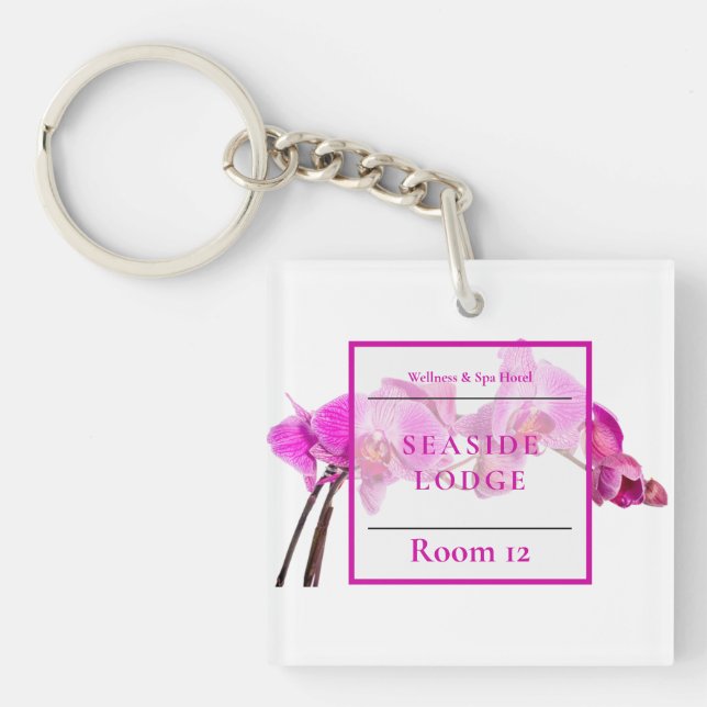 Hotel Wellness and Spa business guest accessory Key Ring (Front)