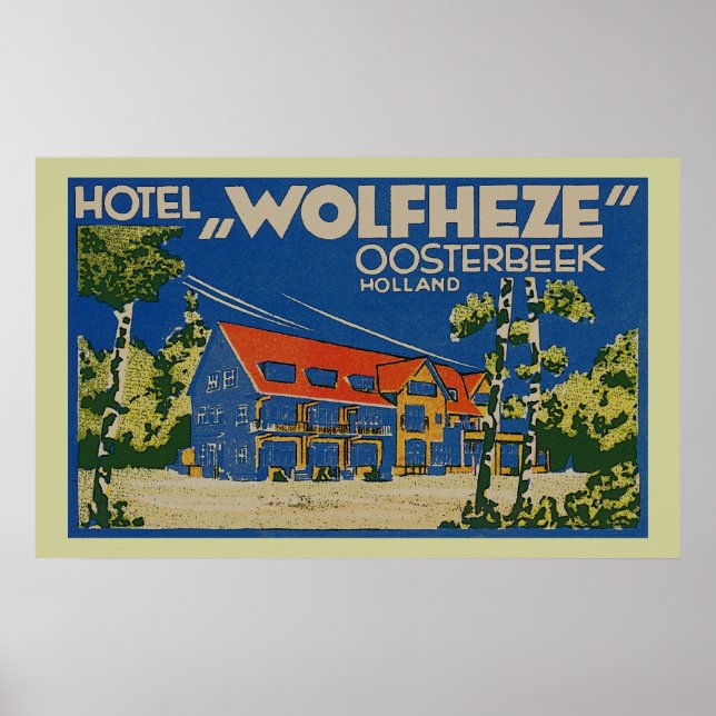 HOTEL WOLFHEZE OOSTERBEEK HOLLAND POSTER (Front)