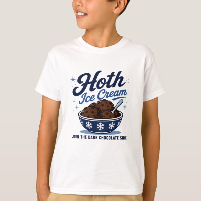 Hoth Ice Cream Dark Chocolate Funny T-Shirt (Front)