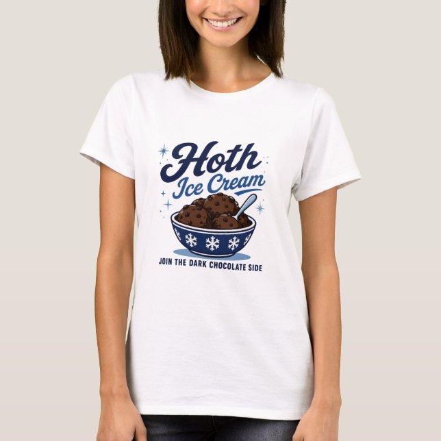Hoth Ice Cream Dark Chocolate Funny T-Shirt (Front)