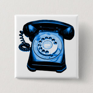 Hotline Blue 15 Cm Square Badge