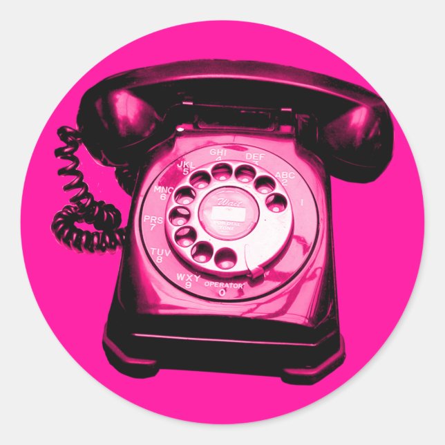 Hotline Crimson Classic Round Sticker (Front)