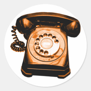 Hotline Orange Classic Round Sticker