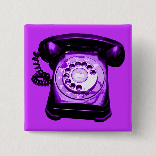 Hotline Purple 15 Cm Square Badge (Front)