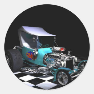HotRod copy Classic Round Sticker