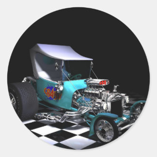 HotRod copy Classic Round Sticker
