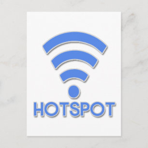 Hotspot Wifi Person Postcard