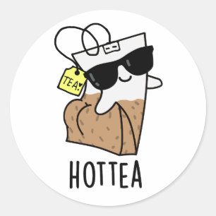 Hottea Funny Hot Tea Pun Classic Round Sticker