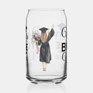 Hotter By One Degree Graduation black and white Can Glass