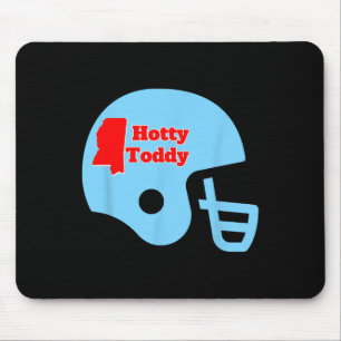 Hotty Toddy Football Helmet With Miss State Outlin Mouse Pad
