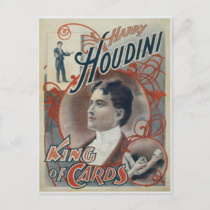 Houdini, King of Card Vintage Advertisement