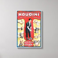 Houdini Magician 1909 Vintage Poster Restored