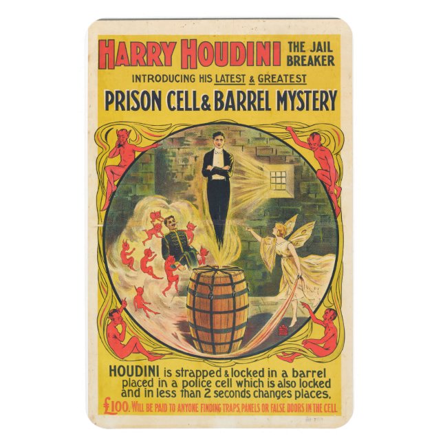 Houdini Prison Cell Escape Magnet (Vertical)