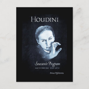 Houdini Souvenir Program 1926-27 Tour Postcard