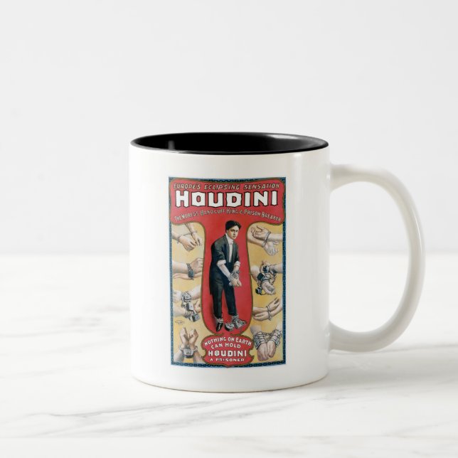 Houdini Vintage Magic Two-Tone Coffee Mug (Right)