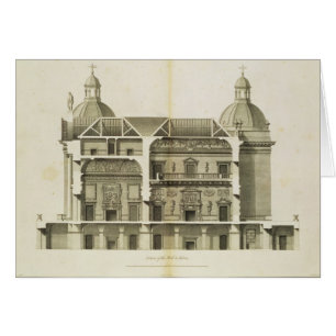 Houghton Hall: cross-section of the Hall and Salon