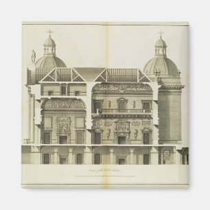 Houghton Hall: cross-section of the Hall and Salon Magnet