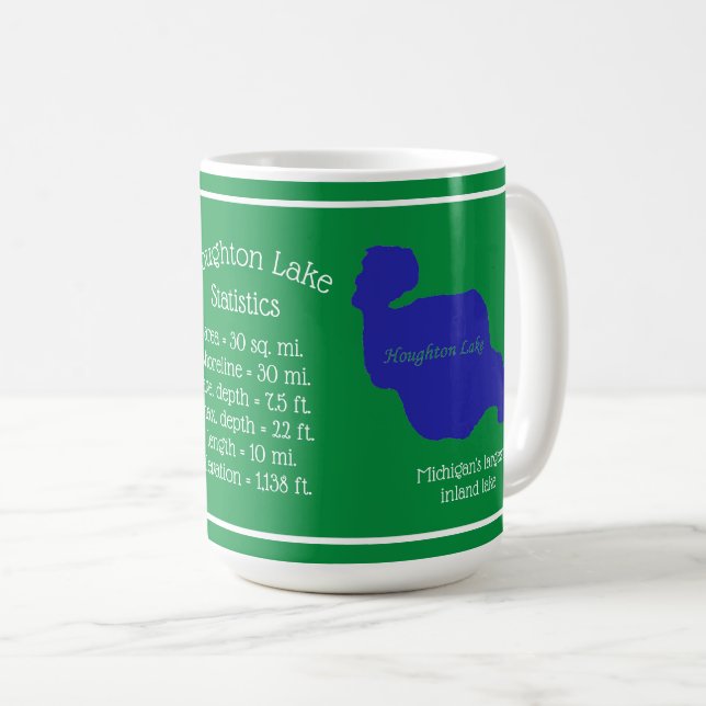 Houghton Lake statistics Coffee Mug (Front Right)