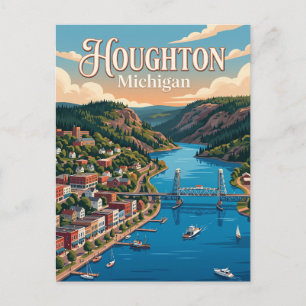 Houghton, Michigan Postcard
