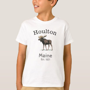 Houlton Maine, Moose, boy's T-Shirt