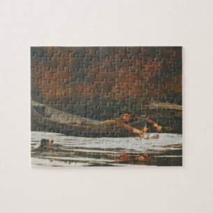 Hound and Hunter, 1892 (oil on canvas) Jigsaw Puzzle