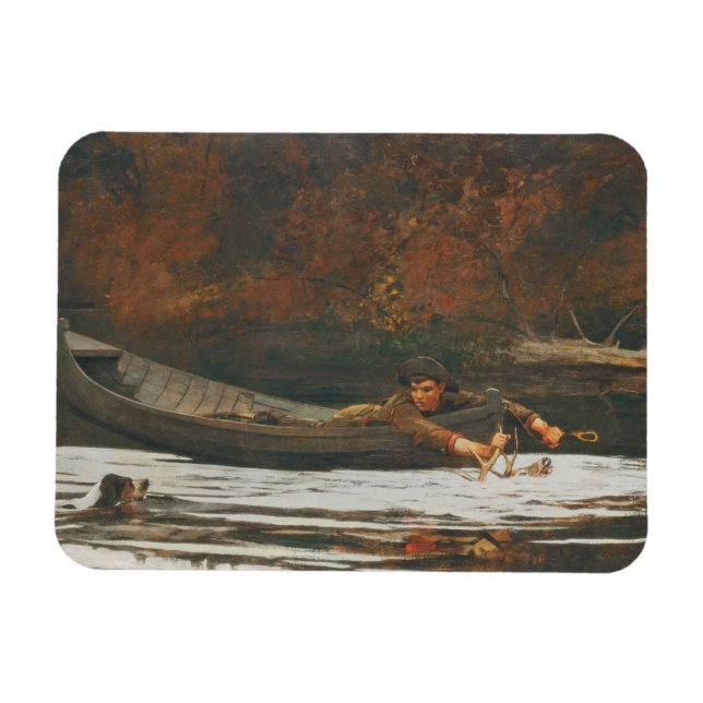 Hound and Hunter, 1892 (oil on canvas) Magnet (Horizontal)