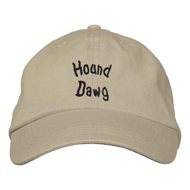 Hound Dawg Funny Embroidered Hat (Front)