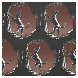 Hound Dog Art Fabric Fabric Hunting Dog Pattern
