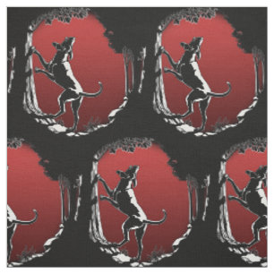 Hound Dog Art Fabric Fabric Hunting Dog Pattern